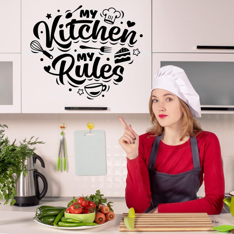 Kitchen Wall Sticker My Kitchen My Rules – Elegant Vinyl