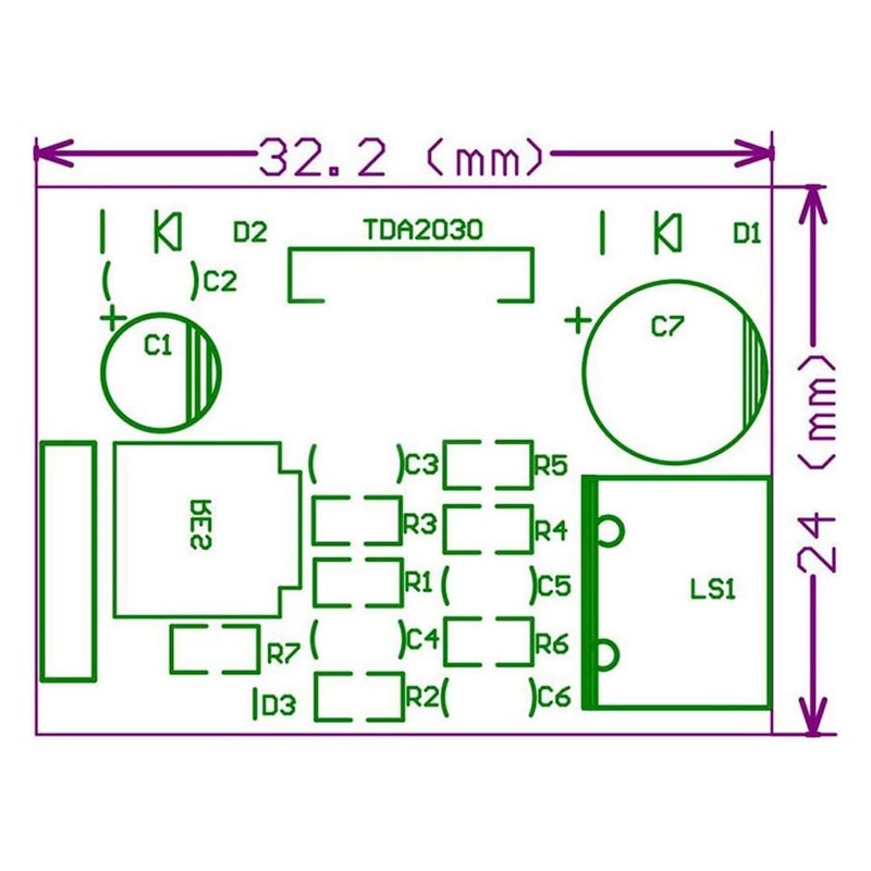 DUTTY TDA2030A Audio Amplifier Module TDA2030 Power Amplifier Board 5pcs