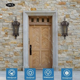 WUPYI Retro Outdoor Wall Lanterns,23.6" H Exterior Porch Light Fixture Wall-Mount Waterproof Outdoor Wall Lamp with Glass Shade for Garage Patio Front Porch