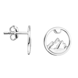 SOFIA MILANI - Women's Earrings 925 Silver - Mountain Stud Earrings, Sterling silver, No Gemstone