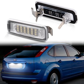 POPMOTORZ Ford Focus MK1 1998-2004 LED License Plate Light with Canbus Error Free 2835 SMD Pack of 2