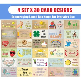 Encouraging Lunch Box Notes (4 Set X 30 Designs)