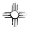 Zia New Mexico Symbol Chrome Auto Emblem (ABS)