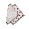 Bacati Muslin 2 Piece Security Blankets, Baseball/Red/Grey