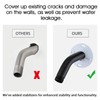 RAINREVIVE 6 Inch Shower Arm with Flange and Stabilizer Bracket,
