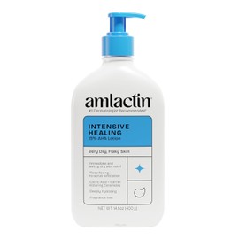 AmLactin Loción corporal restauradora de alivio rápido con cerámicas, loción hidratante para piel seca, botella de bomba de 14.5 onzas (el embalaje puede variar)