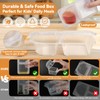 16 Sets 10 oz Reusable Snack Containers with Lids, 2-Compartment