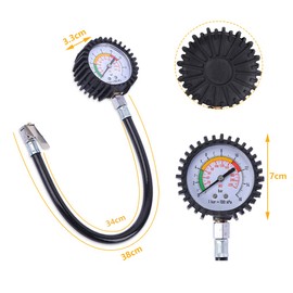 Amindz Digital Tyre Inflator, Multifunction Air Pressure Gauge, 220 PSI Tyre Pressure Gauge, Digital Tyre Pressure Gauge for Cars, Motorcycles, ATVs and Bicycles