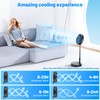 Portable Foldable Oscillating Desk Fan, 8.6" Standing Fans with Remote