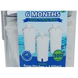 Reduce 6 Cup Water Filter Pitcher + 3 Filters - Purple