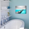 Black and White Coastal Wall Decor Teal Ocean Bathroom Wall