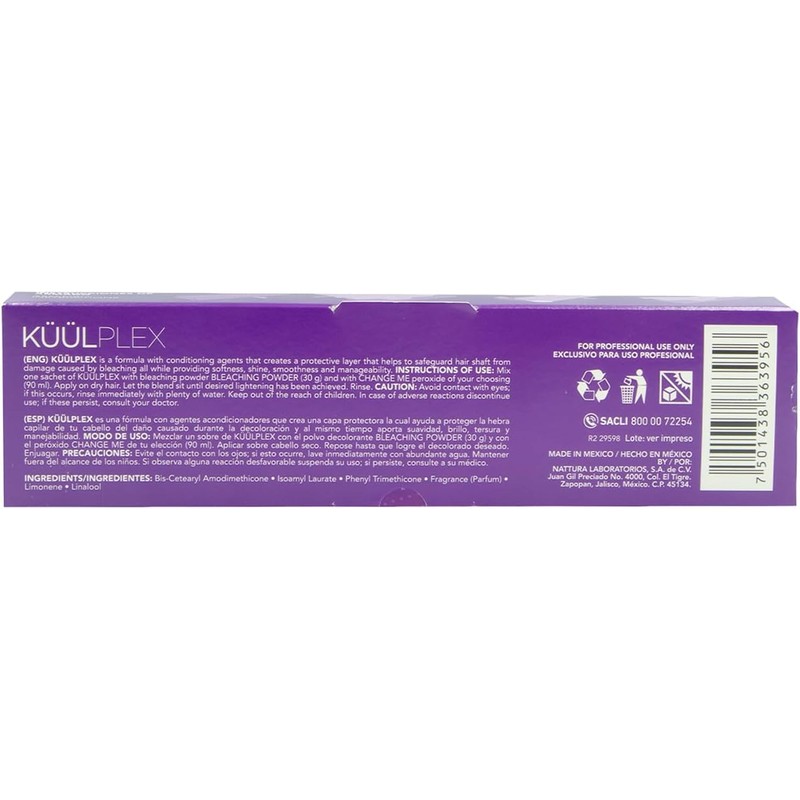 KÜÜL Plex Tratamiento Cabello Maltratado, Suavidad y Brillo 24 Sobres