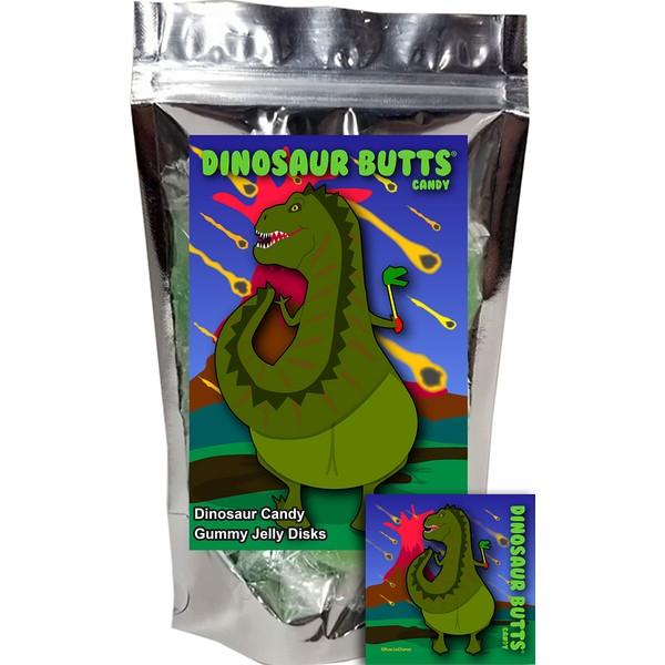Dinosaurio Butts Verde Manzana Fruta Jelly Disks Divertido Cesta de Pascua para adolescentes, niñas, niños y niños