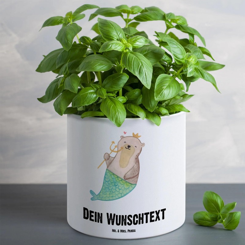 Mr. & Mrs. Panda Personalisierter XL Blumentopf Wassermann Astrologie -