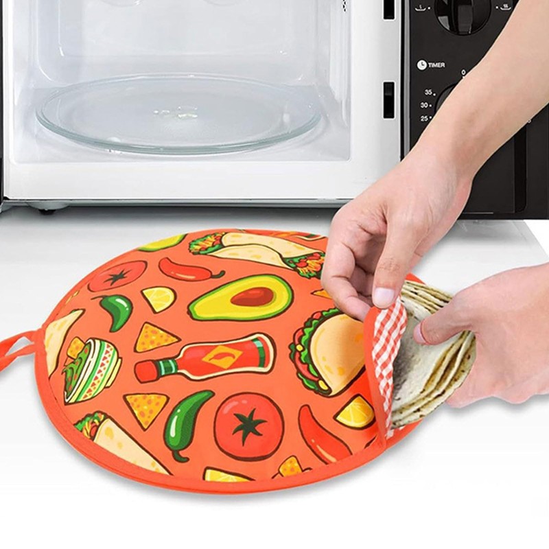 rflaueo 2pcs 12inch Tortillada Heat Container microwaveable to Keep Warm(U274-2)