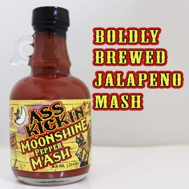 ASS KICKIN' Pure Moonshine Habanero Pepper Hot Sauce Mash Puree 9.5oz - Try if you dare! – Perfect Gourmet Gift for the Hot Sauce Fan - Great for Making Hot Sauce