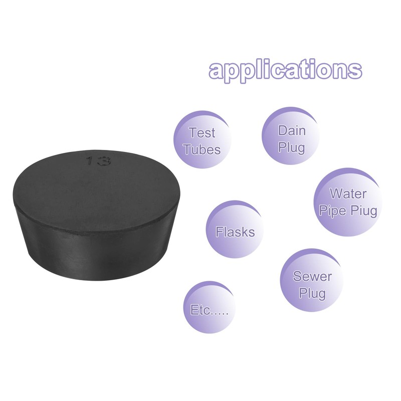 sourcing map Rubber Tapered Plug 58mm to 68mm Solid Test