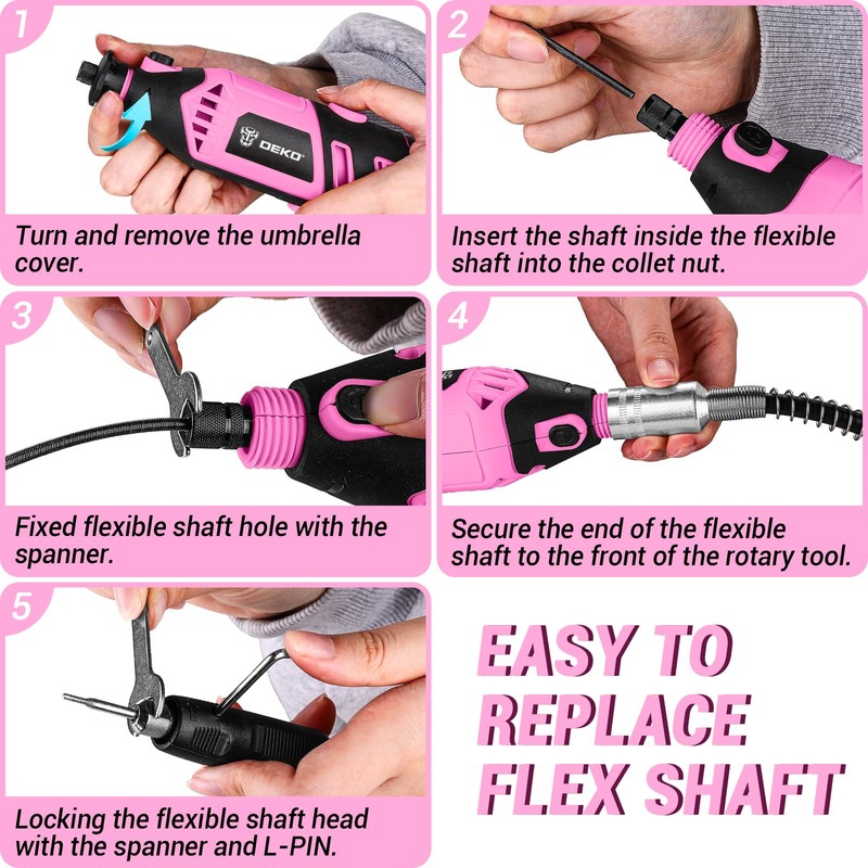Rotary Tool Kit: DEKOPRO Power Hand Rotary Tools Mini for