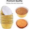 Caperci Standard Cupcake Liners Gold Foil Muffin Baking Cups 150-Pack