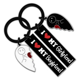 Gf Gifts for Her Bf Gifts for Him Long Distance Relationship Gift I Love My Girlfriend I Heart My Boyfriend Matching Keychains for Couples Valentine's Day Couples Stuff Keychains Bf and Gf Keychain