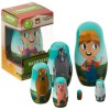 Imagination Generation Busy Barnyard Farm Animals Wooden Nesting Doll Set