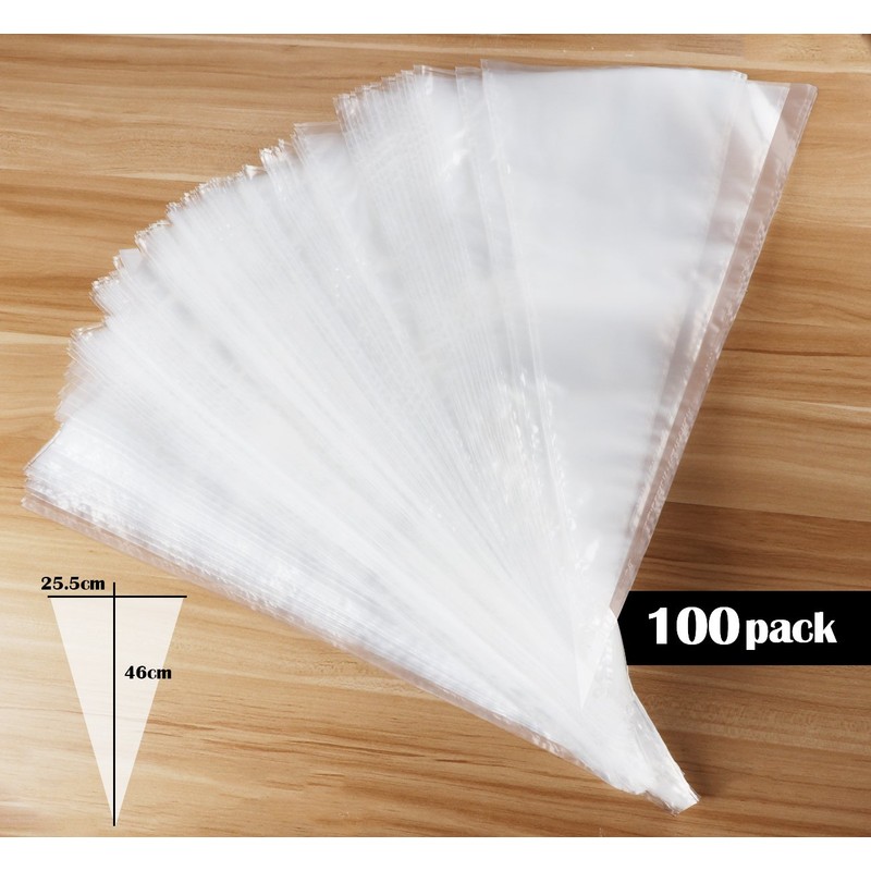 ilauke 100 Pack Cake Decorating Supplies 18 inch Piping Bags
