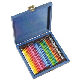 KOH-I-NOOR Progresso Woodless Coloured Pencil Set in Wooden Box (Set of 24)