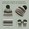 Kids Winter Hat Gloves Scarf Set: Beanie Gloves Neck Warmer