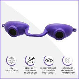 EVO FLEX Sunnies Flexible Tanning Bed Goggles Eye Protection UV Glasses (Purple) by Super Sunnies