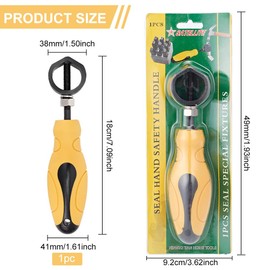 BENECREAT Punch and Chisel Holder, Universal Holds Stamps Up to 15mm in Diameter with White Rubber Handle for Metal Working