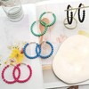 Beaded Hoop Earrings for Women Bohemian Beaded Earrings Circle Round