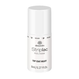 alessandro Striplac Peel or Soak Vegan Top Coat Milky LED Top Coat for a Milky Colour Coat for Perfect Nails in 15 Minutes, 8 ml