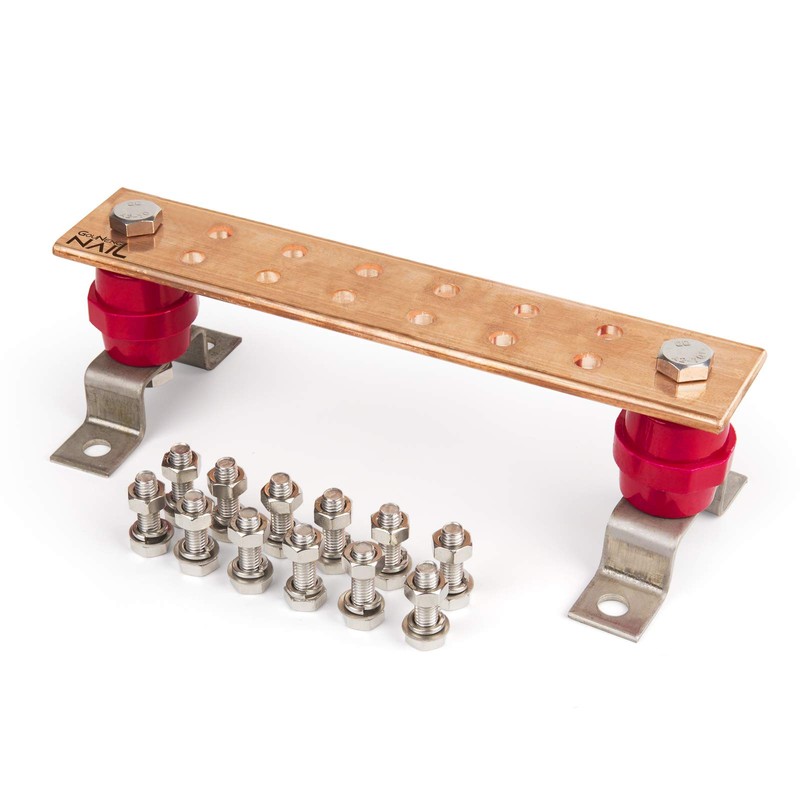 GOUNENGNAIL-Wall Mounted Copper Ground Bar Kit .25" x 2" x