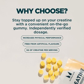 Myprotein Creatine Gummies - 3g per Serving - Electrolyte Enhanced - Support Muscle Growth, Strength, & Performance - 1 Month Supply - 90 Chewable Lemon Creatine Powder Alternative Supplement