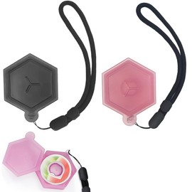 PYEUIFT 2 Stück Aufbewahrungsboxen für Air Up Pods, Pod Case Aufbewahrungsbox für Duft-Pod Aroma-Pod - BPA-Freie Schutzhülle zur Aufbewahrung von Aroma-Box(Pink und Schwarz