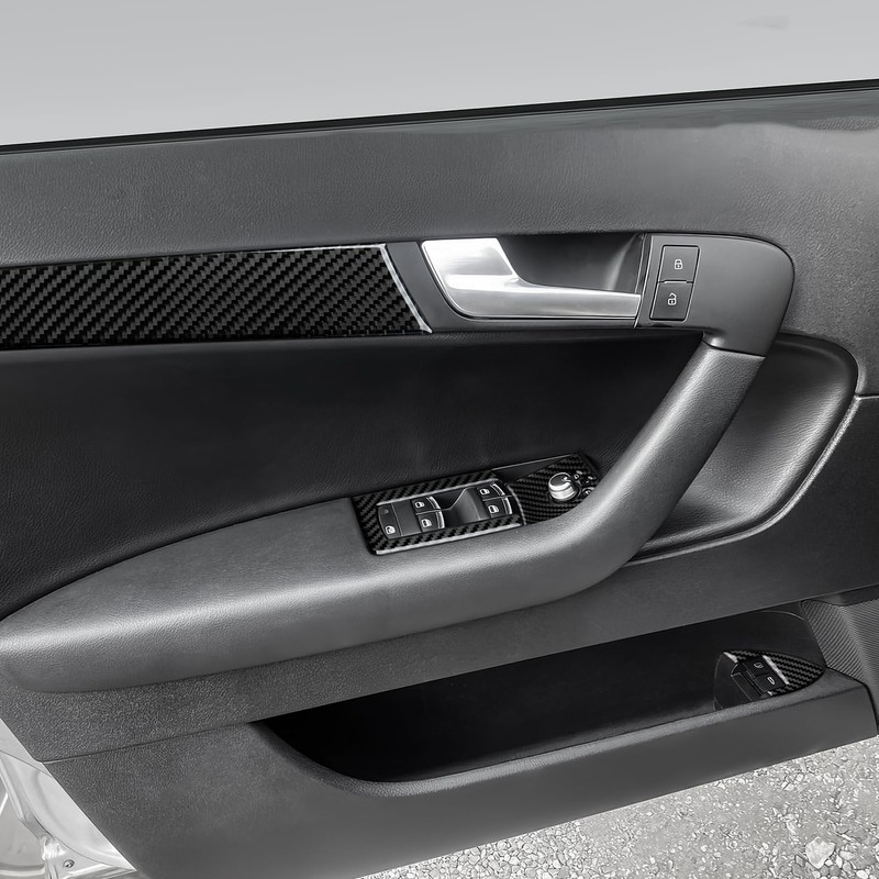 Car Boot Panel Cover Carbon Fibre Sticker Trim Compatible with