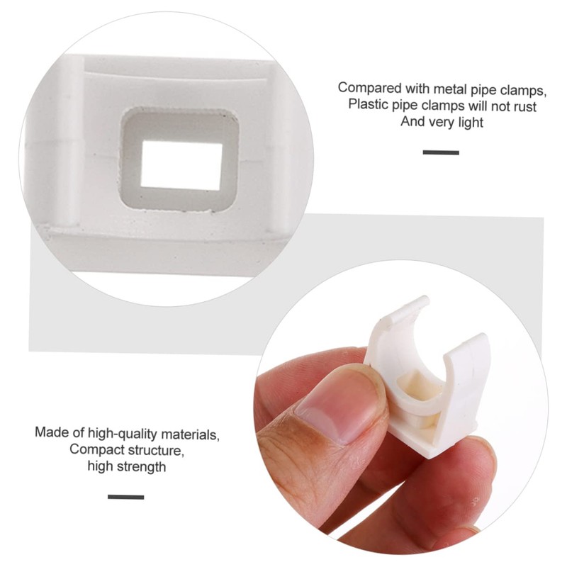 SHINEOFI 100PCS U-Shaped PVC Clamps for Electrician Tube Support Wire