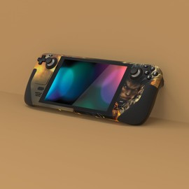 PlayVital Full Set Protective Skin Decal for Steam Deck LCD, Custom Stickers Vinyl Cover for Steam Deck OLED - Wasteland Wukong