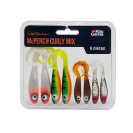 Abu Garcia Svartzonker McPerch Curly Tail Perch Imitation Lures for Perch, Pike and Zander Fishing - Mixed Sizes and Colours Varied assorted