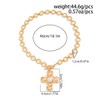 ONBRIG Chunky Gold Necklace Trendy Big Cross Necklace for Women