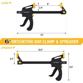 Olympia Tools 6-Inch Ratcheting Bar Clamp and Spreader 38-232