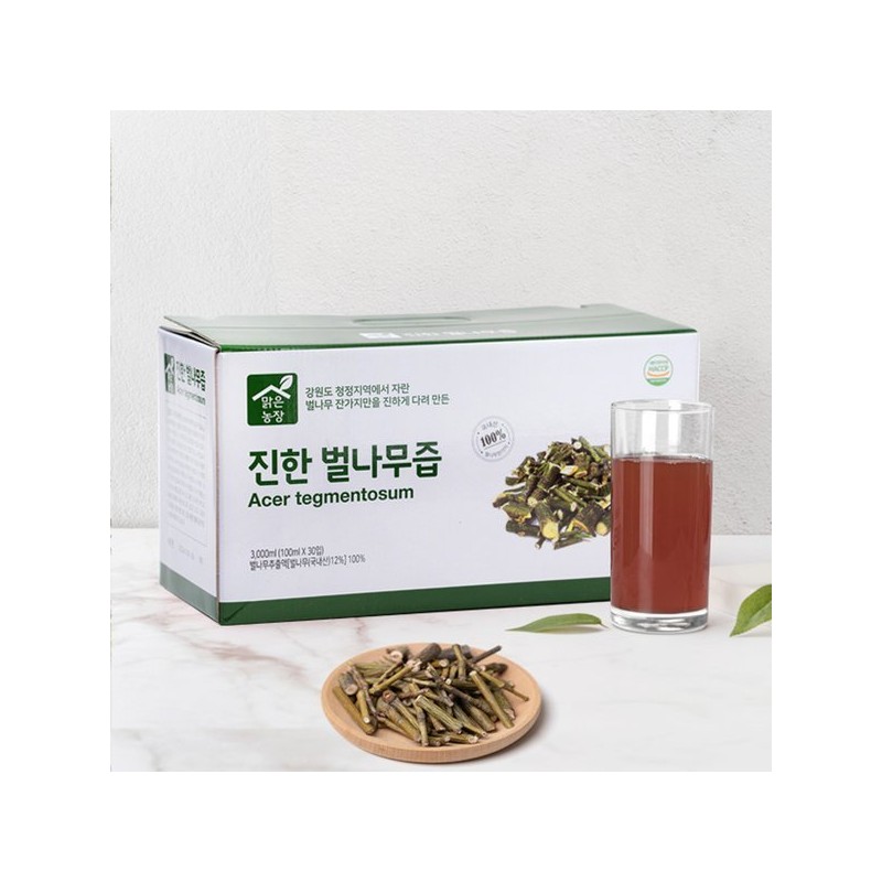 맑은농장 진한 벌나무 즙 100ml x 30개입 국내산 벌나무 진액