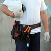 TOURBON Genuine Leather Tool Belt Pouch with Adjustable Waist Belt