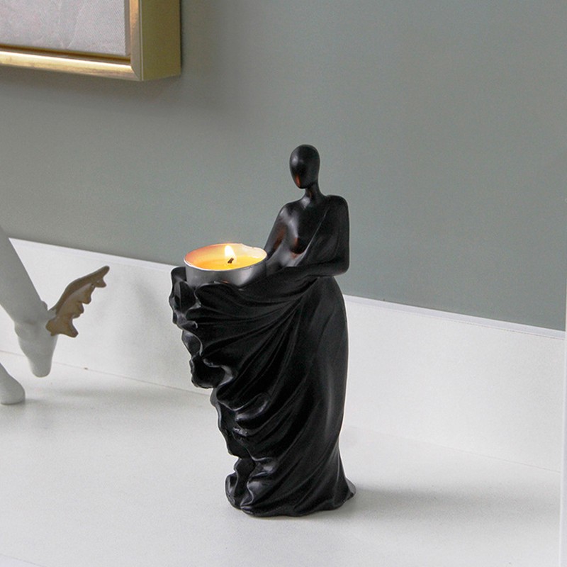 Figures Candle Holder Handmade Literary Female Form Stable Base Realistic