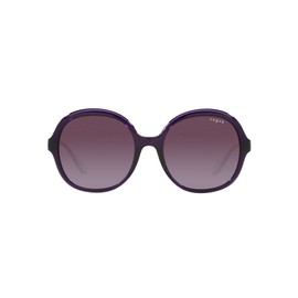 Vogue Eyewear Women's VO5410S Square Sunglasses, Transparent Violet/Violet Gradient, 56 mm