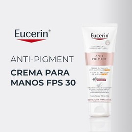 Eucerin Crema Para Manos Anti-Pigment Fps 30 (75 Ml), Con Ácido Hialurónico, Reduce Manchas y Mantiene Piel Hidratada
