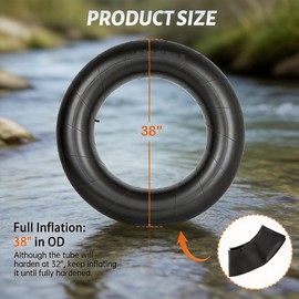 38 Inch Snow & Water Tire Tubes, 2 Pack Heavy-Duty Butyl Rubber
