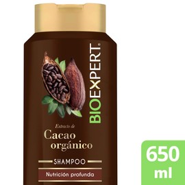 Bioexpert Shampoo Nutrición Profunda Cacao Orgánico, Marrón, 650 ml