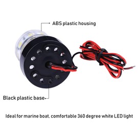 ISURE MARINE Boat Yacht Navigation Anchor Lights All Round 360° White 12V LED Daylight Waterproof Signal Lights