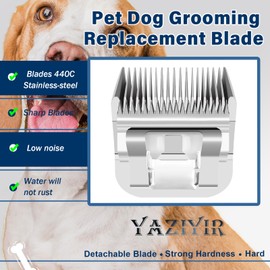YAZIYIR Removable Blades for Dog Clippers 5/8HT, Compatible with Andis/Oster A5/Wahl/Heiniger/Moser, Cutting Length 5/8 Inch, Made of Stainless Steel Blade